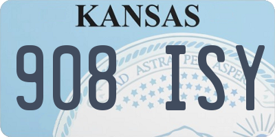 KS license plate 908ISY