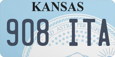 KS license plate 908ITA