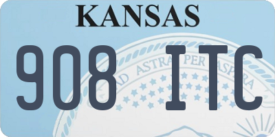 KS license plate 908ITC
