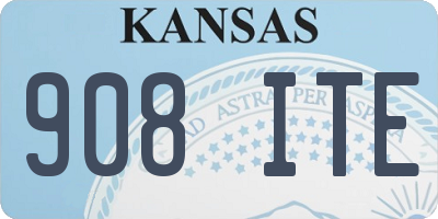KS license plate 908ITE