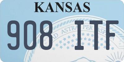 KS license plate 908ITF