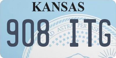 KS license plate 908ITG