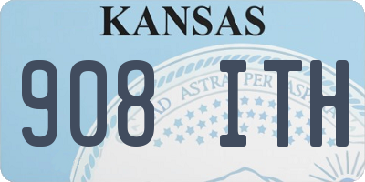 KS license plate 908ITH