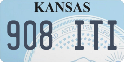 KS license plate 908ITI