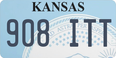 KS license plate 908ITT