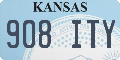 KS license plate 908ITY