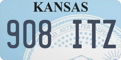 KS license plate 908ITZ