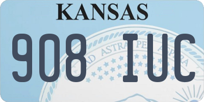 KS license plate 908IUC