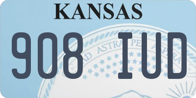 KS license plate 908IUD