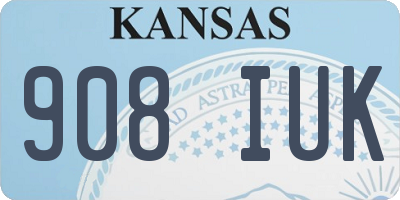 KS license plate 908IUK