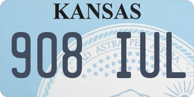 KS license plate 908IUL