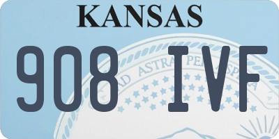KS license plate 908IVF