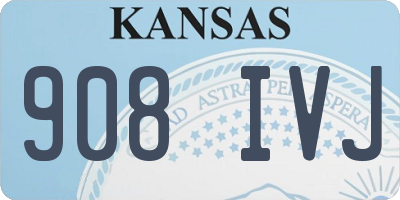 KS license plate 908IVJ