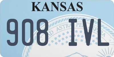 KS license plate 908IVL