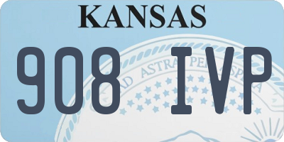 KS license plate 908IVP