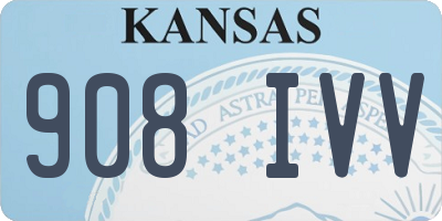 KS license plate 908IVV