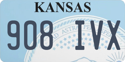 KS license plate 908IVX