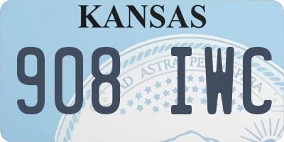 KS license plate 908IWC