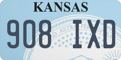 KS license plate 908IXD