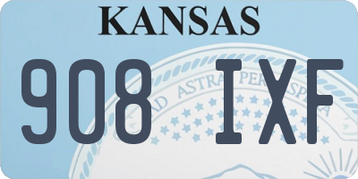 KS license plate 908IXF