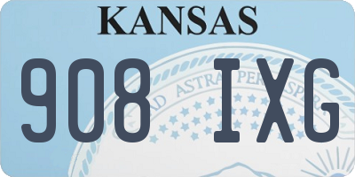 KS license plate 908IXG