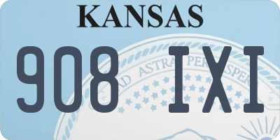 KS license plate 908IXI