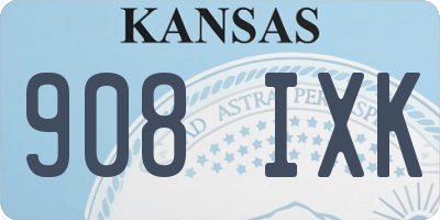 KS license plate 908IXK