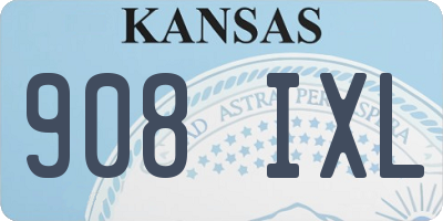 KS license plate 908IXL