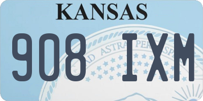 KS license plate 908IXM