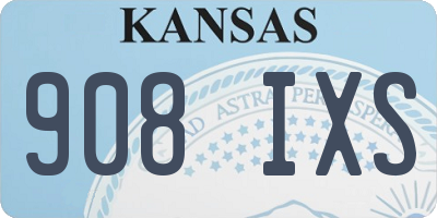 KS license plate 908IXS