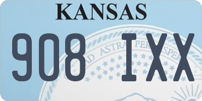 KS license plate 908IXX