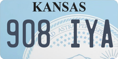 KS license plate 908IYA