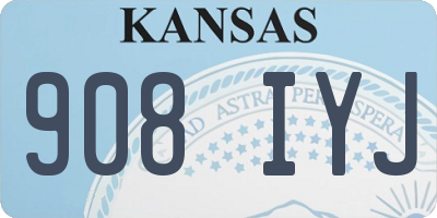 KS license plate 908IYJ