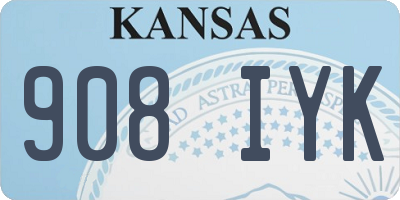 KS license plate 908IYK