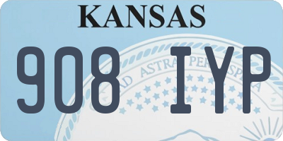 KS license plate 908IYP