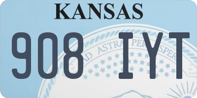 KS license plate 908IYT
