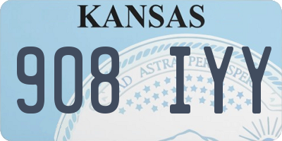 KS license plate 908IYY
