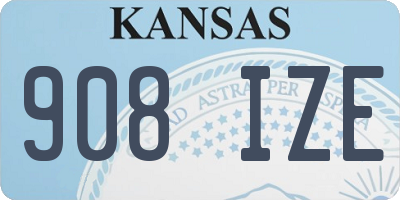 KS license plate 908IZE