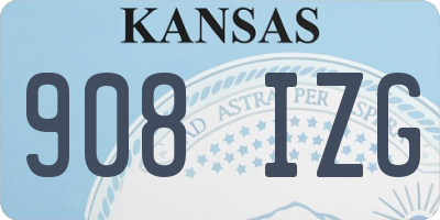 KS license plate 908IZG