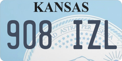 KS license plate 908IZL