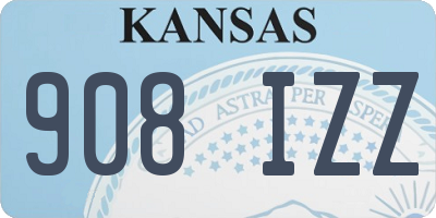 KS license plate 908IZZ