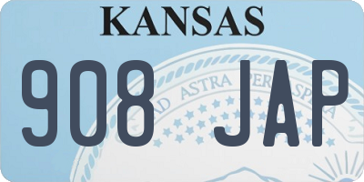 KS license plate 908JAP