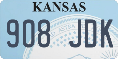 KS license plate 908JDK