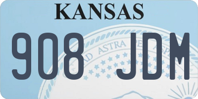 KS license plate 908JDM