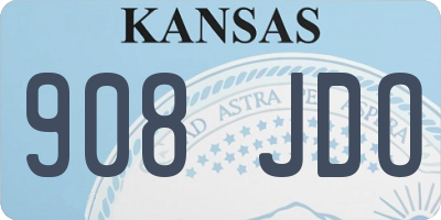 KS license plate 908JDO