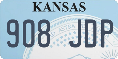 KS license plate 908JDP