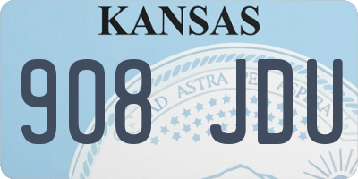 KS license plate 908JDU