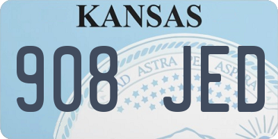 KS license plate 908JED