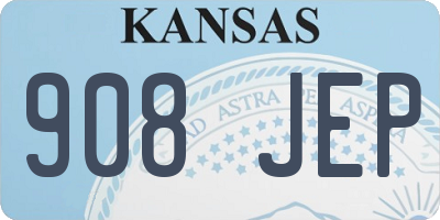 KS license plate 908JEP