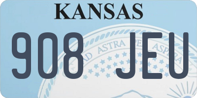 KS license plate 908JEU